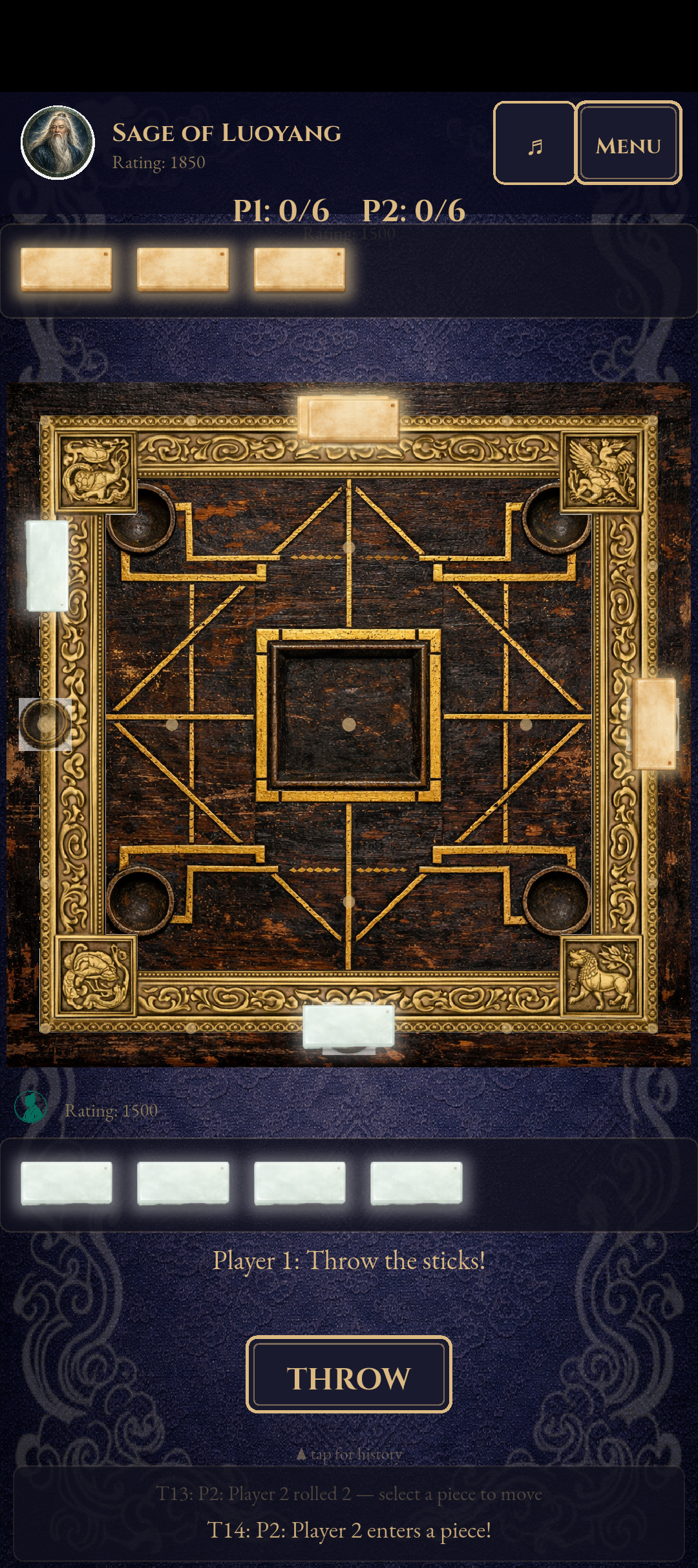 Classic Liubo board variant